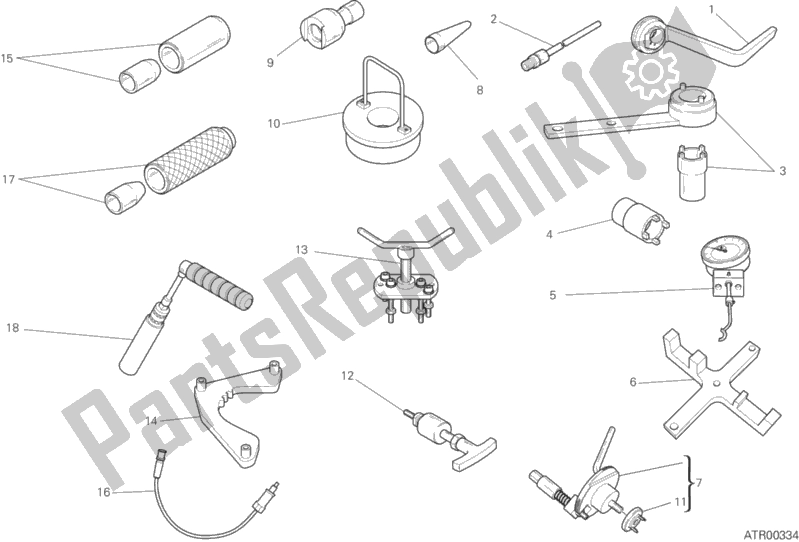 Alle onderdelen voor de 01a - Werkplaatsgereedschap van de Ducati Multistrada 1200 S Touring USA 2017